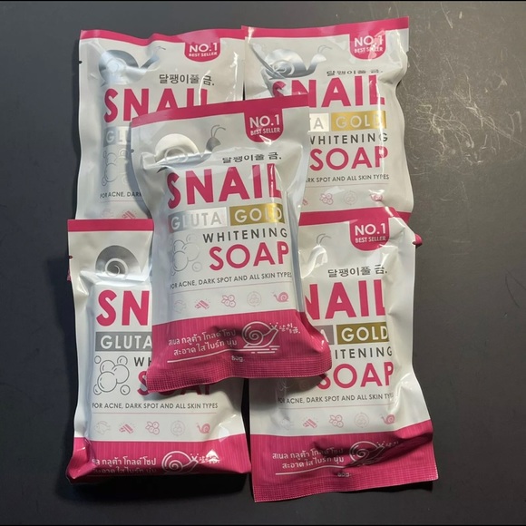5x Snail Gluta Gold Whitening Soap (for Acne, Dark Spot & All Skin Types) - Picture 1 of 4